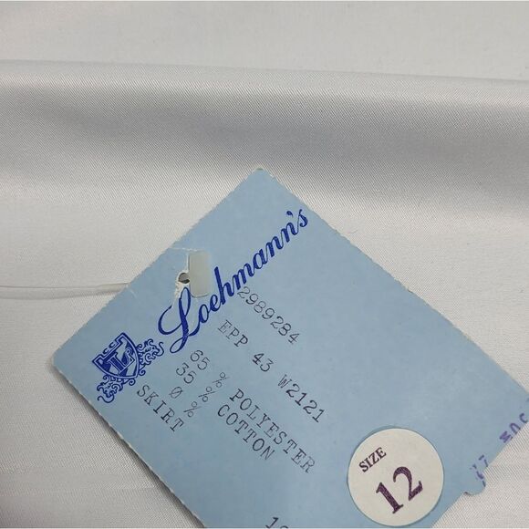 NEW VINTAGE 70s skirt deadstock pinstripe seersucker midi S - Picture 7 of 13